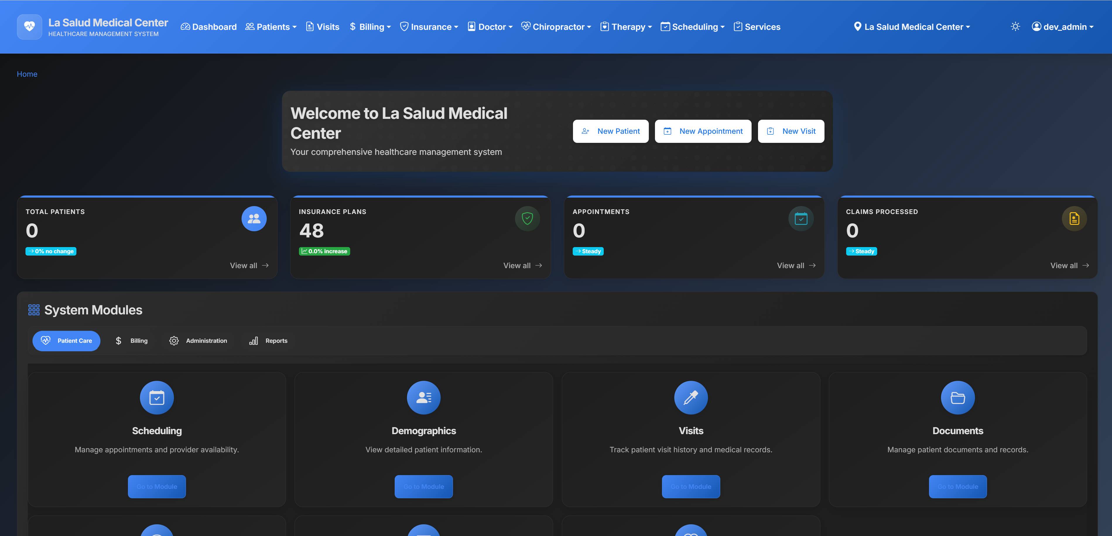 Screenshot of a programming project dashboard interface